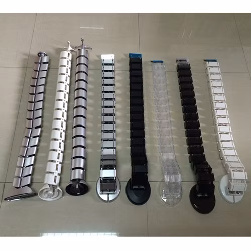Organizzatore di cavi in ​​plastica a forma di serpente per accessori da scrivania in piedi